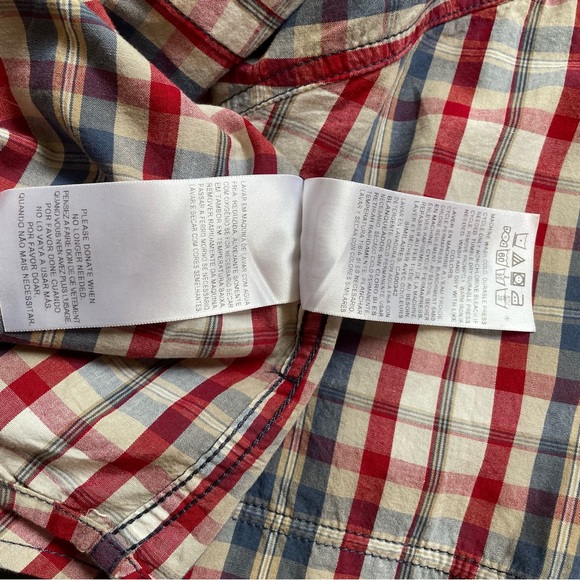 Levi’s Signature Button Up Shirt Short Sleeve Plaid Levi Strauss & Co Size XL - Picture 8 of 8